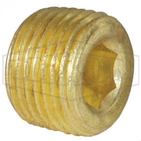 Dixon Hex Head Socket Plug, 3/4-14 Nominal, MNPTF End Style, Brass, Domestic 2191200C